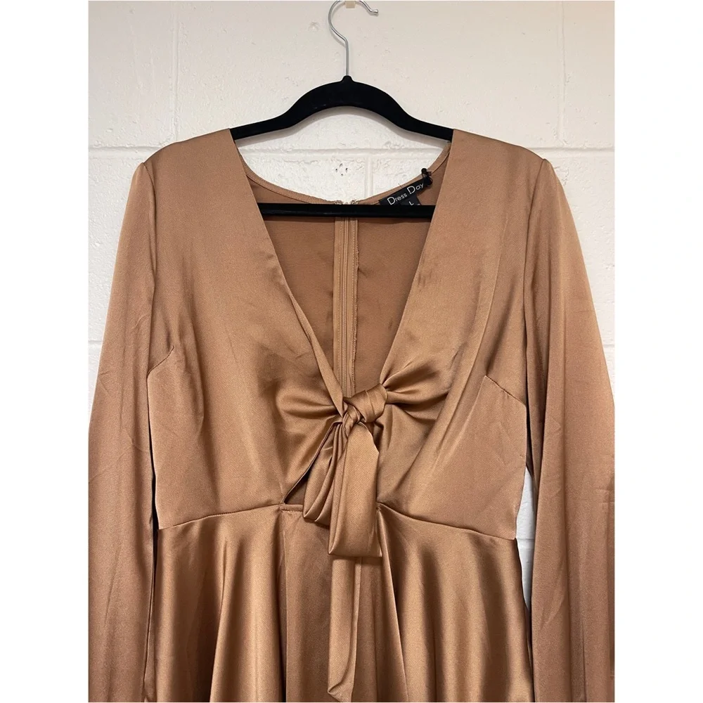 GOLD MINI DRESS - Picture 3 of 3